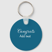 Porte-clés Simple congratulation graduation add your (Verso)