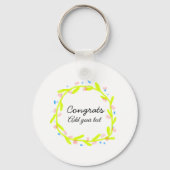 Porte-clés Simple congratulation graduation add your (Verso)