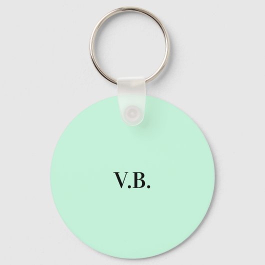 Porte-clés Simple couleur unie ajouter nom texte monogramme (Recto)