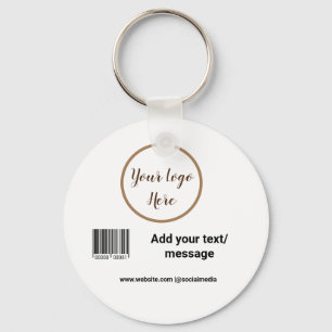 Porte-clés simple custom barcode add your text website QR  Sq