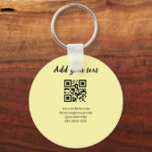 Porte-clés simple custom QR code add your name text  Classic  (Recto)