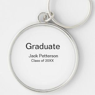 Porte-clés simple diplôme minimal ajouter nom classe moderne