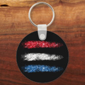 Porte-clés *~* Simple Drapeau Américain Abstrait Brosse Strok (Recto)