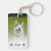Porte-clés Simple Elegant Chic Double Pet Photo Keychain  (Dos)