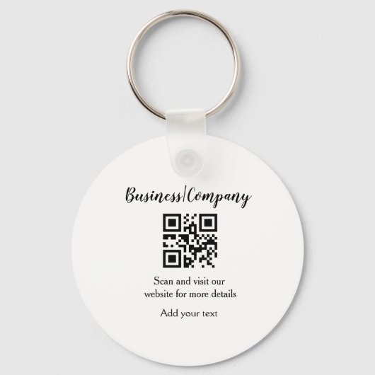 Porte-clés Simple entreprise site web code-barres QR ajouter (Recto)