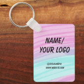 Porte-clés simple et minimal ajouter votre logo aquarelle (Recto)