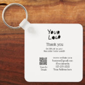 Porte-clés simple et minimal ajoutez votre logo/votre design  (Recto)