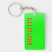 Porte-clés Simple et moderne Lime Green & Orange - Personnali (Devant)