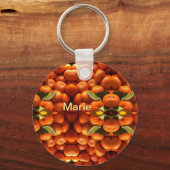 Porte-clés Simple fruit orange ajouter nom minimal personnali (Recto)