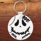 Porte-clés Simple Happy Halloween Boo famille et amis Nom (Recto)