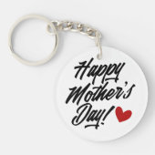Porte-clés Simple joyeuse calligraphie de la fête des mères | (Devant)