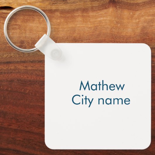 Porte-clés simple lettre initiale monogramme ajouter votre no (Recto)