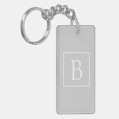 Porte-clés Simple Light Grey monogram (Devant gauche)