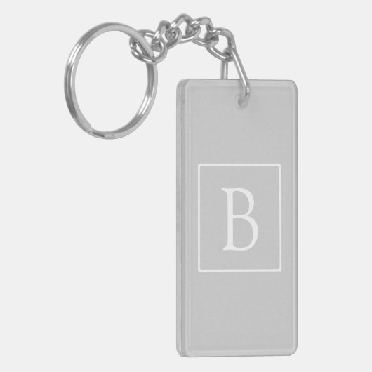 Porte-clés Simple Light Grey monogram (Devant gauche)