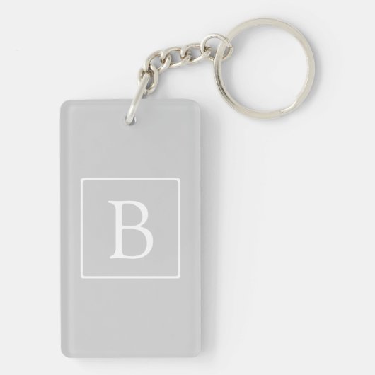Porte-clés Simple Light Grey monogram (Dos)