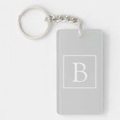 Porte-clés Simple Light Grey monogram (Devant)