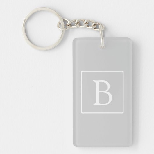 Porte-clés Simple Light Grey monogram (Devant)