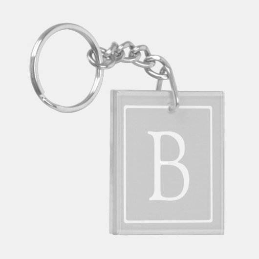 Porte-clés Simple Light Grey monogram (Devant gauche)