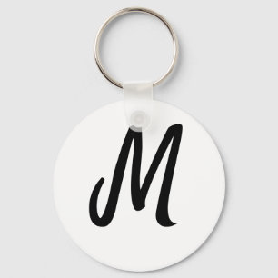 Porte-clés simple logo monogramme minimal personnalisé