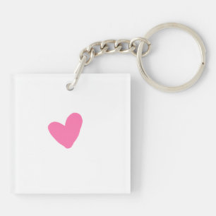 Porte-clés Simple logo personnalisé élégant minimal ici entre