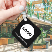 Porte-clés Simple Logo QR Code Noir Scan Me Marque
