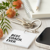 Porte-clés Simple meilleur entraîneur jamais (Devant Droit)