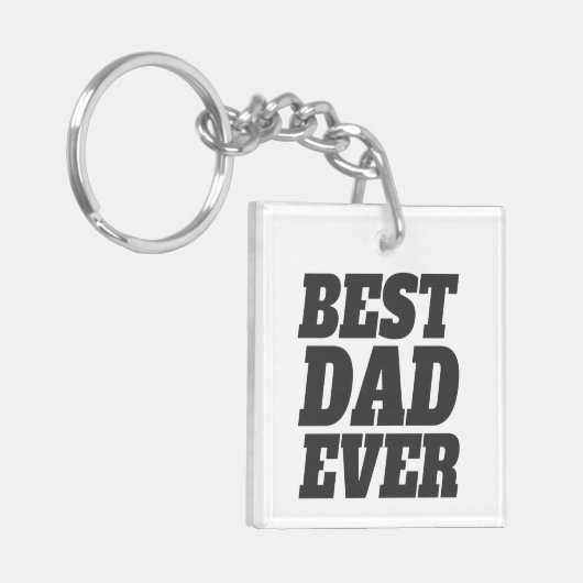 Porte-clés Simple meilleure Fête des pères papa jamais | PORT (Devant gauche)