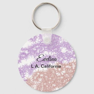 Porte-clés Simple minimal add your name text place city custo