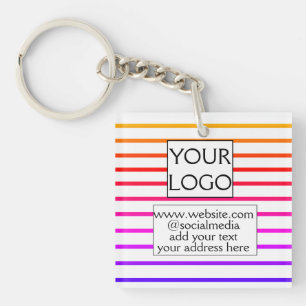 Porte-clés simple minimal ajoutez votre logo/design ici entre