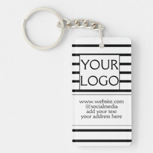 Porte-clés simple minimal ajoutez votre logo/design ici entre