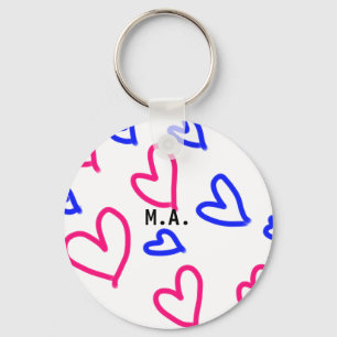 Porte-clés SIMPLE MINIMAL.CUTIE AJOUTER NOM BÉBÉ cœur ajouter