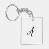 PORTE-CLÉS SIMPLE MINIMAL MONOGRAMME ÉLÉGANT (Devant gauche)