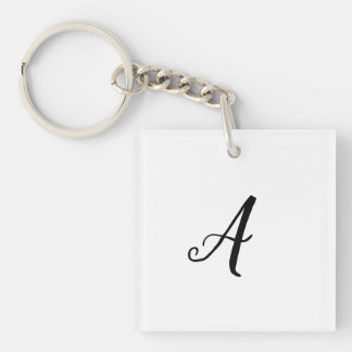 PORTE-CLÉS SIMPLE MINIMAL MONOGRAMME ÉLÉGANT