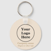 Porte-clés Simple minimaliste beige (Recto)