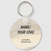 Porte-clés simple minimum ajouter votre logo nom aquarelle ke (Recto)