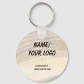 Porte-clés simple minimum ajouter votre logo nom aquarelle ke (Verso)