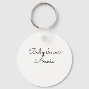 Porte-clés simple minimum ajouter votre nom baby shower texte