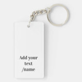 Porte-clés simple minimum noël ajouter votre texte photo k (Dos)