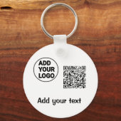 Porte-clés Simple minimum q r code ajouter logo code d'analys (Recto)