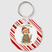 Porte-clés Simple modèle moderne de joyeux Noël chaton CatMAS (Verso)