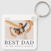 Porte-clés Simple moderne Chic Personnalisé Meilleur Papa Pho (Dos)