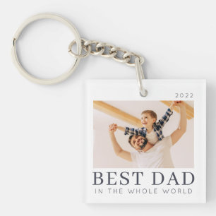 Porte-clés Simple Moderne Chic Personnalisé Meilleur Papa Pho