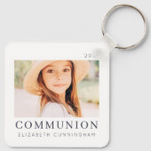 Porte-clés Simple moderne Chic Personnalisé Première Communio (Dos)