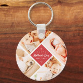 Porte-clés Simple moderne Joyeux Fête des Mères Photo personn (Recto)