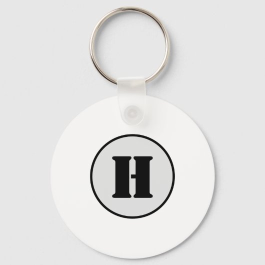 PORTE-CLÉS SIMPLE MODERNE MODERNE MONOGRAM ÉLÉGANT CHIC STYLE (Recto)