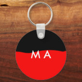 Porte-clés Simple monogramme ajouter votre nom lettre man min (Recto)