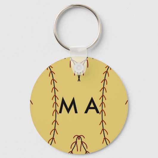 Porte-clés Simple monogramme ajouter votre nom lettre man min (Recto)