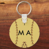 Porte-clés Simple monogramme ajouter votre nom lettre man min (Recto)