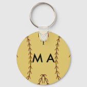 Porte-clés Simple monogramme ajouter votre nom lettre man min (Verso)
