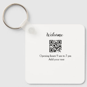 Porte-clés Simple ouverture de bienvenue code-barres QR ajout